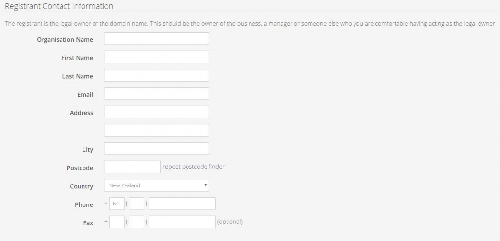 Required Fields